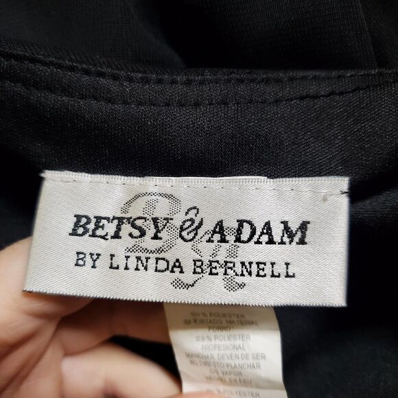 Betsy & Adam Black White VTG Cocktail Homecoming Evening Dress 10 Pin Up Retro - Picture 8 of 9